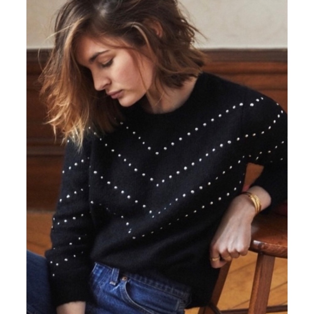 COPY - Sezane Studded Sweater XS, minimally worn, looks brand new!